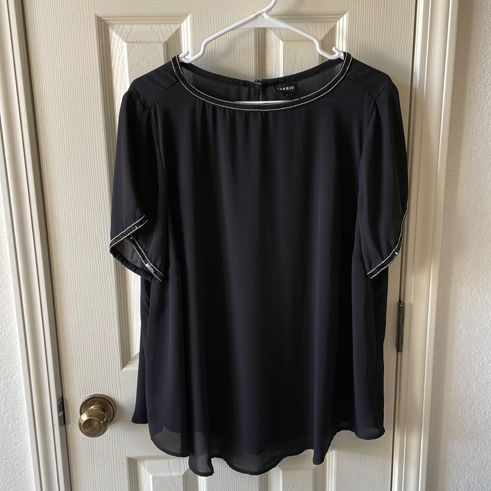 Torrid blouse with sequin detail
